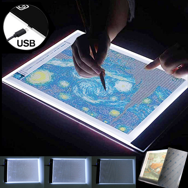 2 Size A3 LED Light Pad for Square Round Diamond Painting, USB Powered Light  Board Kit, Adjustable Brightness with Detachable - AliExpress